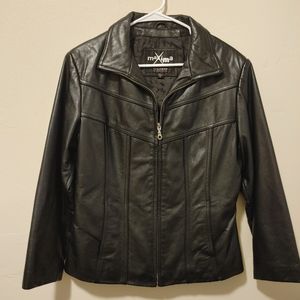 Beautiful MAXIMA Wilsons Leather Vintage. Black Leather Jacket 